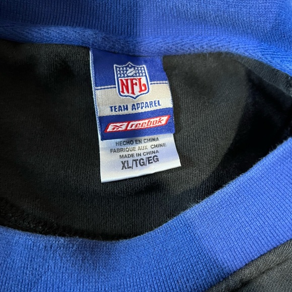 Dallas Cowboys Sweater Reebok Mens Blue Sz XL Football NFL Logo Black vintage - Picture 8 of 8